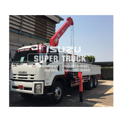 ISUZU FVM 300 แบบกระบะเหล็กติดเครน