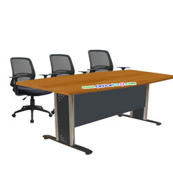 โต๊ะประชุมไม้ขาเหล็ก Conf-02 (6-10 ที่นั่ง)