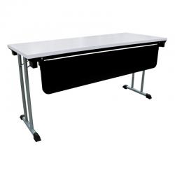 โต๊ะอเนกประสงค์ FLASH/F-150 (พับได้ สีขาว มีแผ่นบังหน้า)