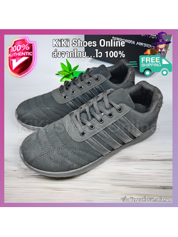 "ปรับราคาล้างสต๊อค" KiKi Shoes - รองเท้าผ้าใบผู้ชาย สีดำล้วน เที่ยวได้ ทำงานได้ ลาย 4 ขีดข้าง สไตล์สตรีทแบรนด์ เท่อย่างลงตัว สั่งเลย