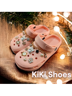 KiKi Shoes - รองเท้าแตะ หัวโต เสริมส้น พื้นสูง สไตล์ สตรีทแบรนด์ งานเพชรวิบวับ อะไหล่เยอะมาก สายแฟ สายเยอะไว้ก่อนต้องรีบจัดจ้า