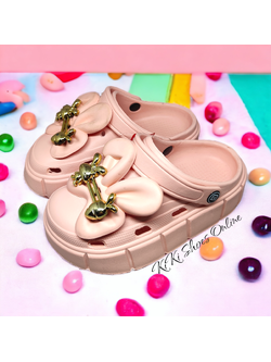 KiKi Shoes - รองเท้าแตะ หัวโต รองเท้าแฟชั่น ผู้หญิง เสริมส้น พื้นสูง สไตล์แบรนด์ โบว์ใหญ่กำลังติดเทรนด์ ต้องรีบจัดแล้วนะคะ