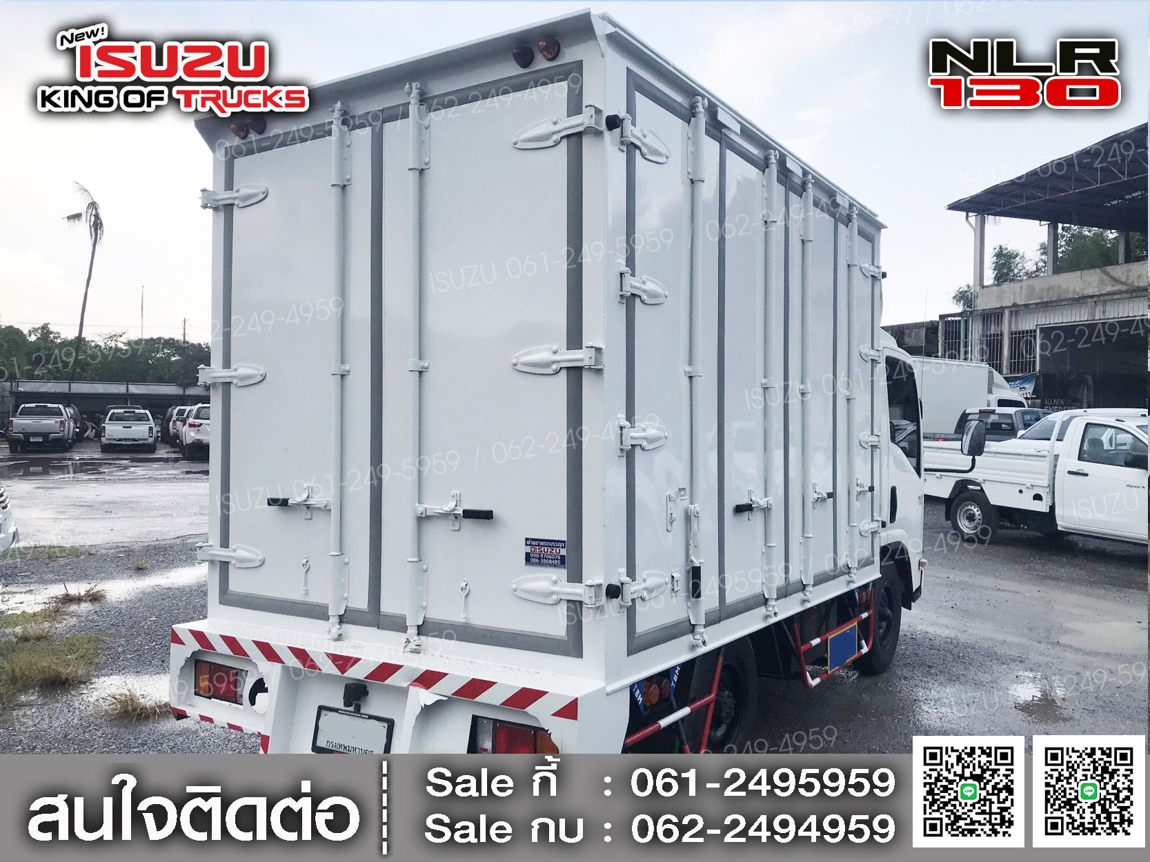 รถบรรทุกอีซูซุ 4 ล้อ ไม่ติดเวลา ISUZU NLR130 ตู้แห้ง10บาน EURO3