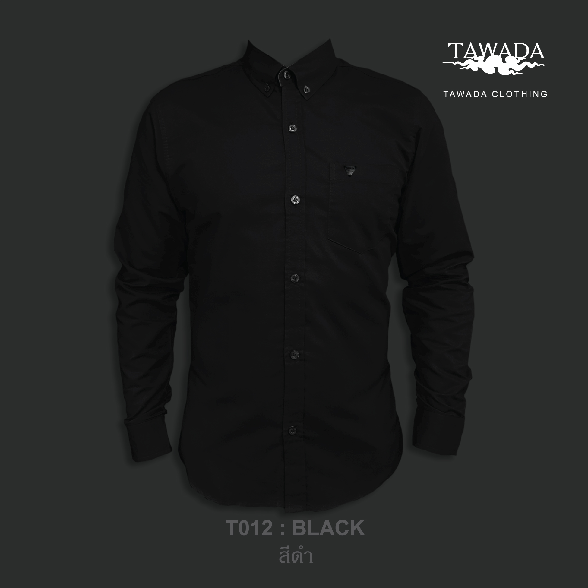 T012 สีดำ STANDARD SLIM-FIT