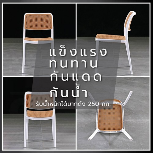 เก้าอี้พลาสติก เก้าอี้หวาย หวายเทียม เก้าอี้ร้านกาแฟ ร้านอาหาร สไตล์โมเดิร์น