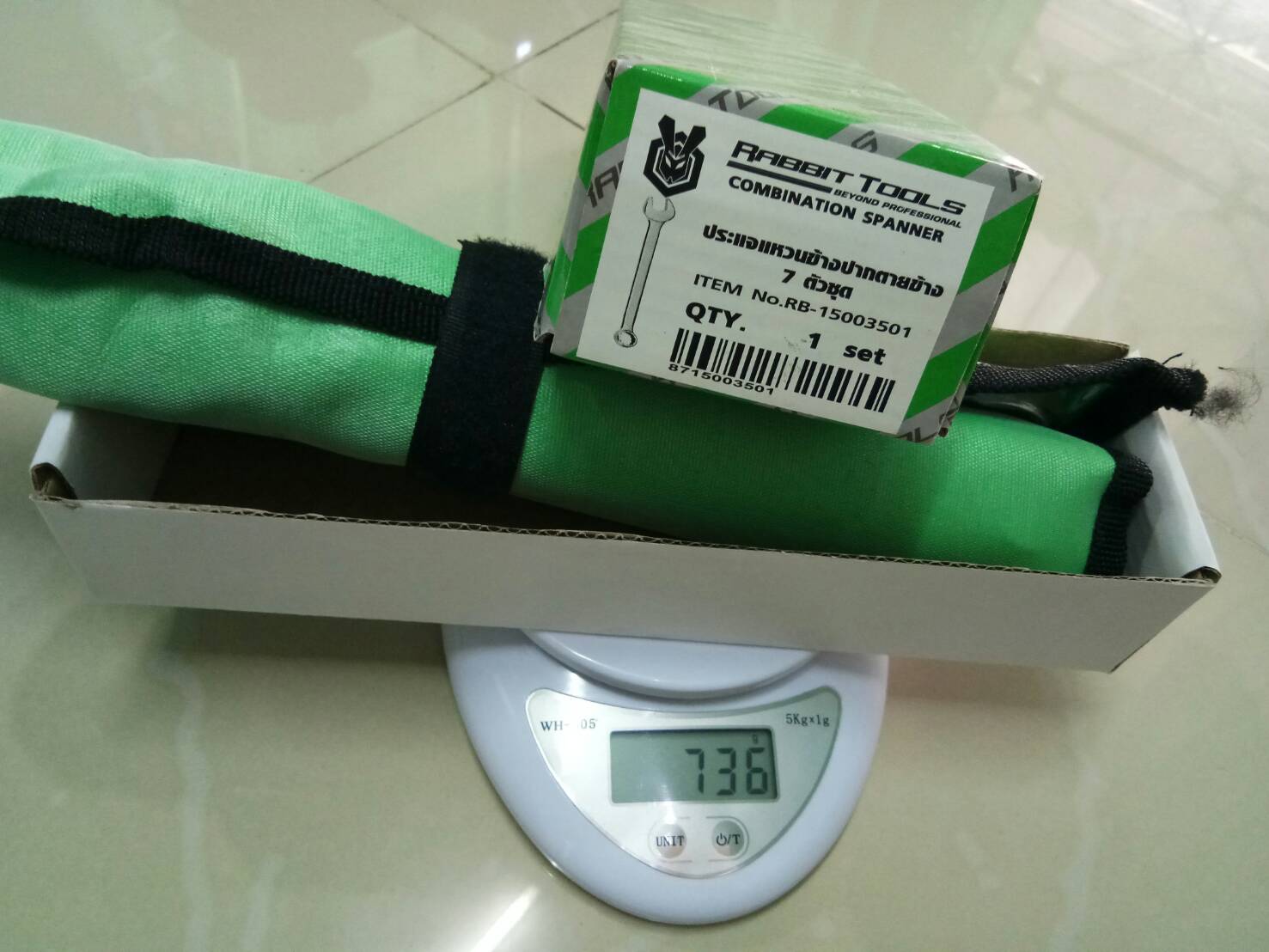 ประแจแหวนข้าง ปากตายข้าง Rabbit ( มิล ) 7 ตัวชุด 10-19 มิล