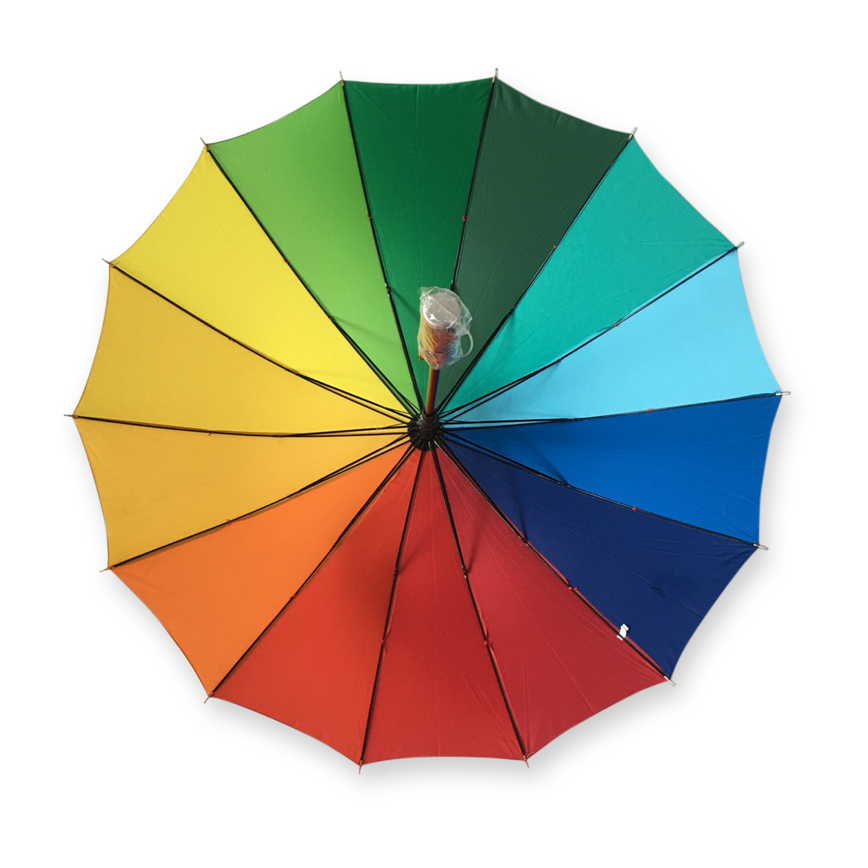 ร่มสายรุ้งด้ามตรง14ก้าน 21นิ้ว