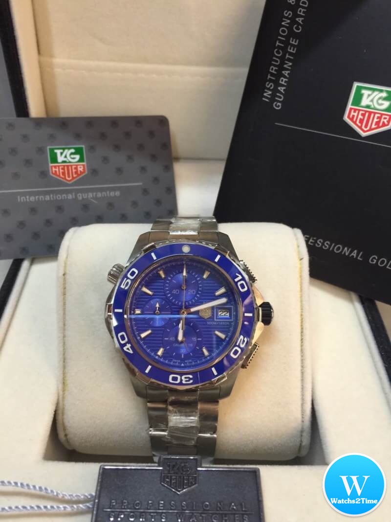 นาฬิกา Tag Aquaracer Aquaracer 500 Meter 16 Chorono หน้านํ้าเงินเข้ม