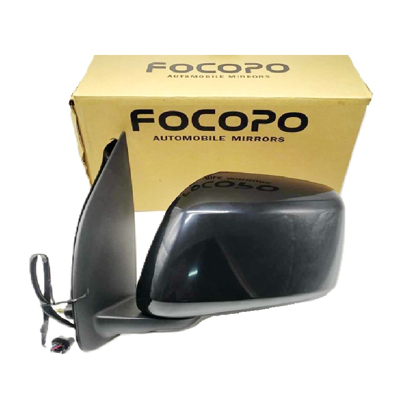 กระจกมองข้าง NISSAN NAVARA(นาวาร่า) D40 รุ่นปรับเลนส์ไฟฟ้า 3สาย สีดำ(งานไม่ทำสี) ปี2007-2014 -ราคาต่อข้าง-