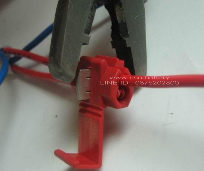 ( 14 ชิ้น ) ตลับต่อสายไฟรถยนต์ ( สีแดง ) 0.5-1.0 Sq.mm. 22-18 AWG 10A.