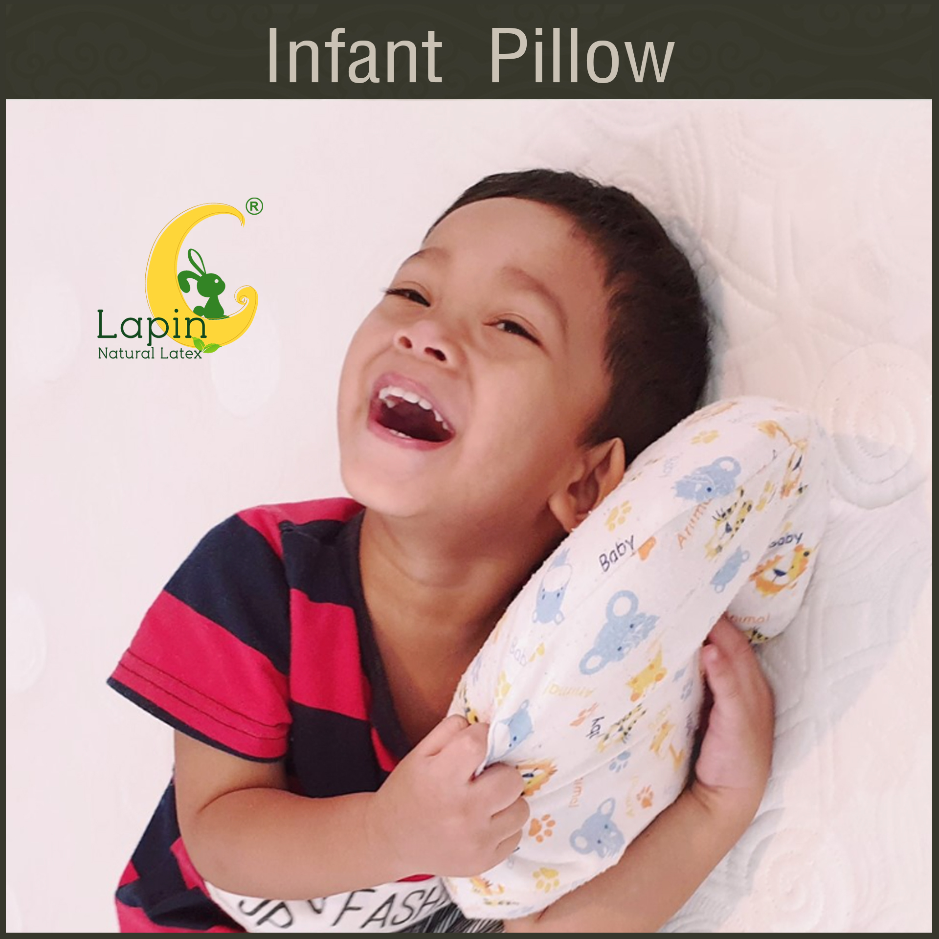 Latex Baby Pillow (Infant Pillow) หมอนหลุมทารกน้อย (ลายสัตว์น่ารัก)