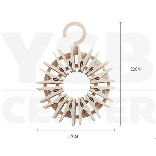 คลิปหนีบผ้า ตัวหนีบผ้า คลิปหนีบพลาสติก พร้อมที่แขวนเก็บ (แพ็ค 24ตัว)
