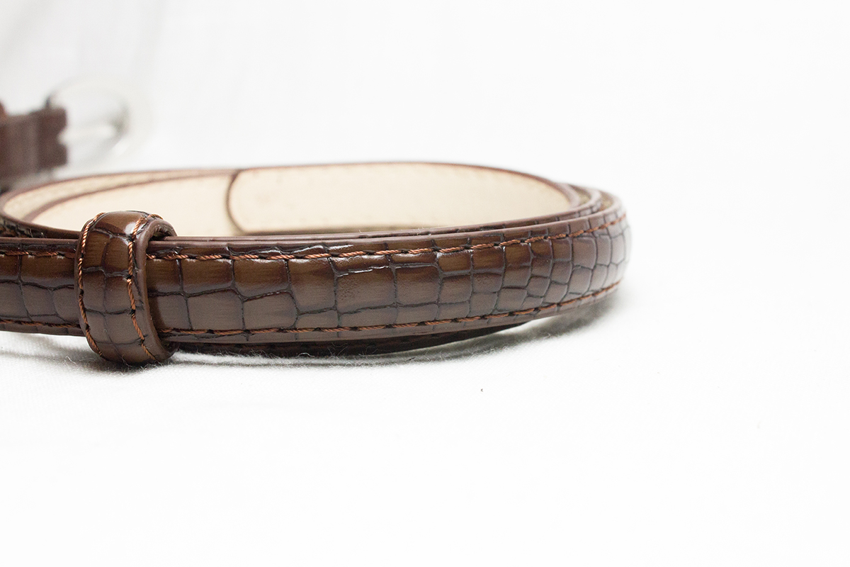 เข็มขัดหนังลายจระเข้สวย หนังทน