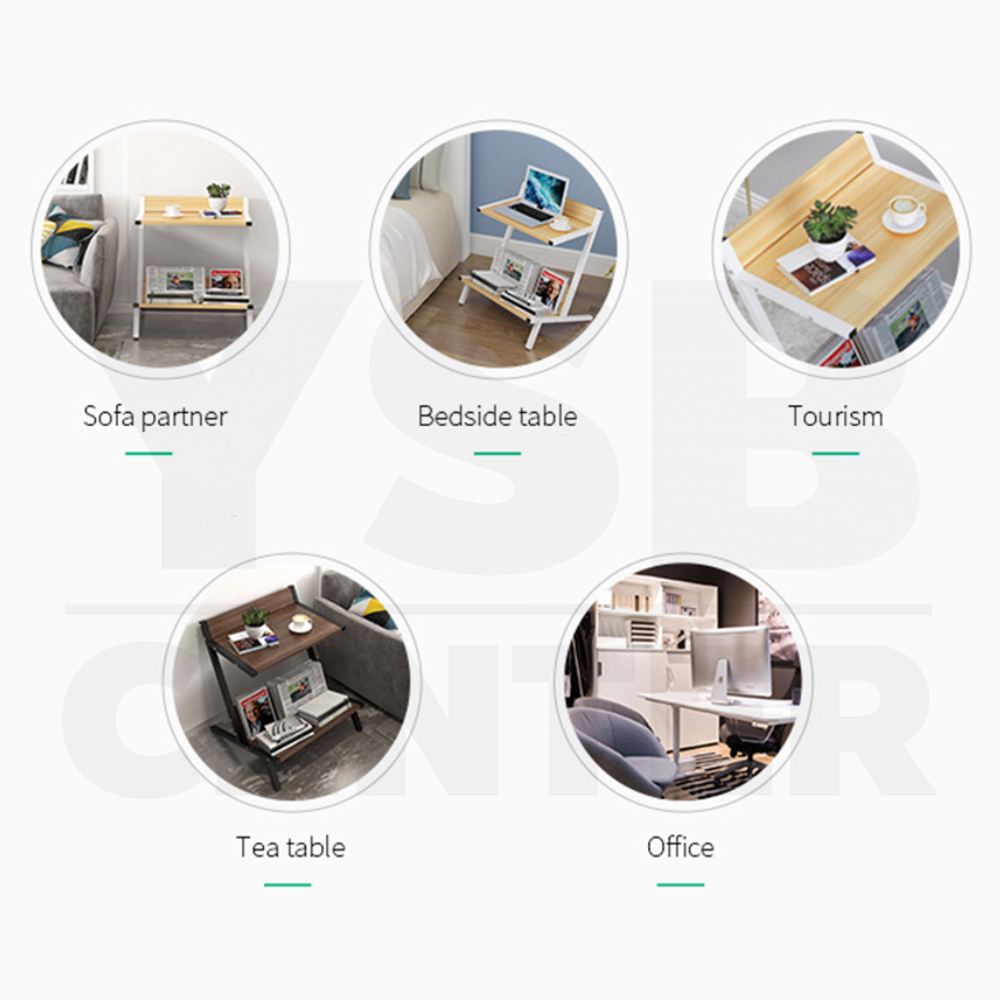 CASSA โต๊ะคอมพิวเตอร์ โต๊ะทำงาน โต๊ะทำงานพร้อมชั้นวางด้านล่าง ขนาด 43 x 43 x 62 cm.