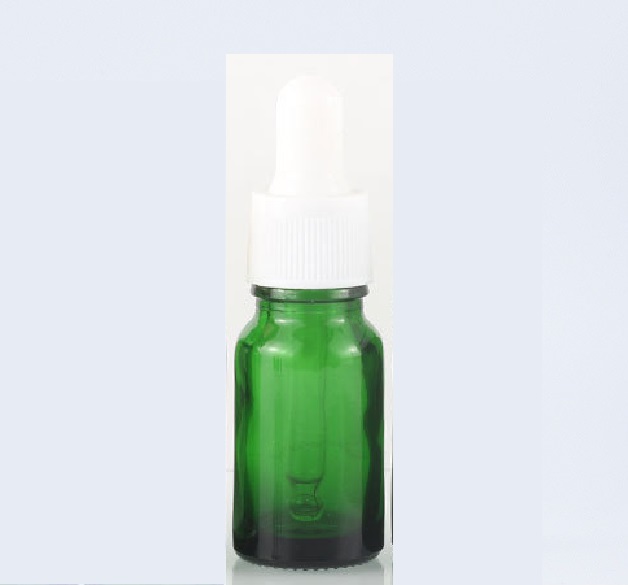 10ml ขวดแก้วดรอปเปอร์ สีเขียวใส