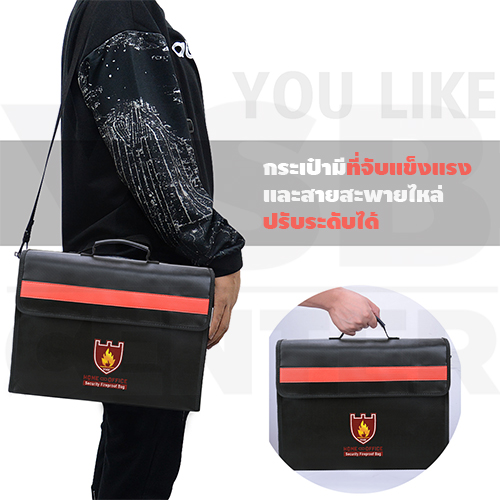 กระเป๋าเป้ กระเป๋าเก็บเอกสาร ทนไฟ กันน้ำ พร้อมสาย สําหรับเก็บเอกสาร