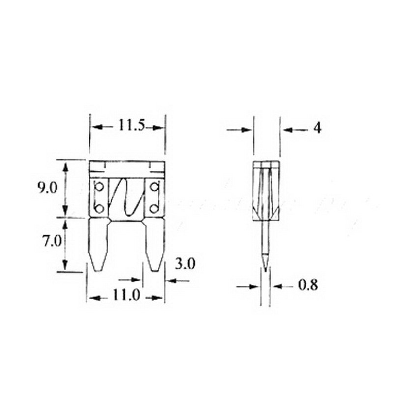 ฟิวส์เสียบ มินิ 7.5 แอมป์ MINI FUSE 100 Pcs/Box