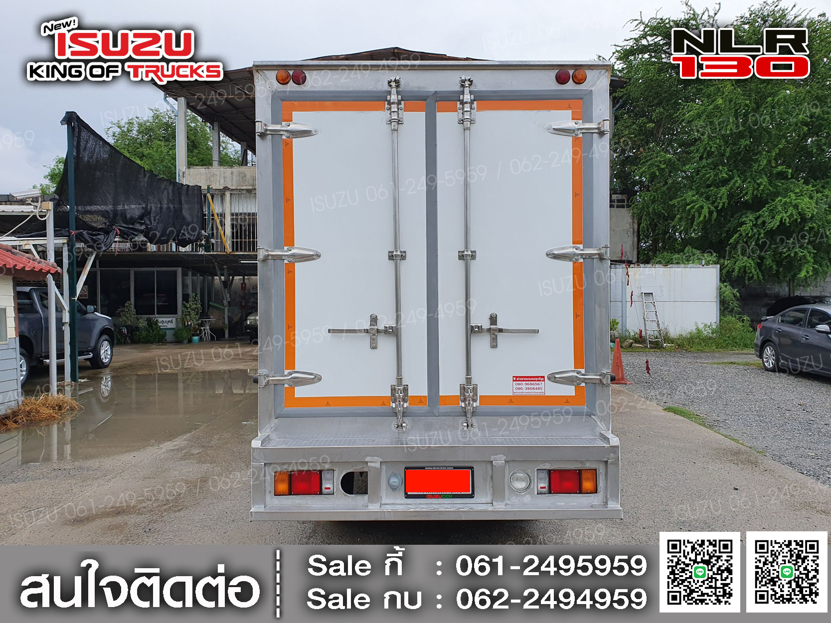 รถบรรทุกอีซูซุ 4 ล้อ ไม่ติดเวลา ISUZU NLR130 ตู้เปียก2บาน EURO3