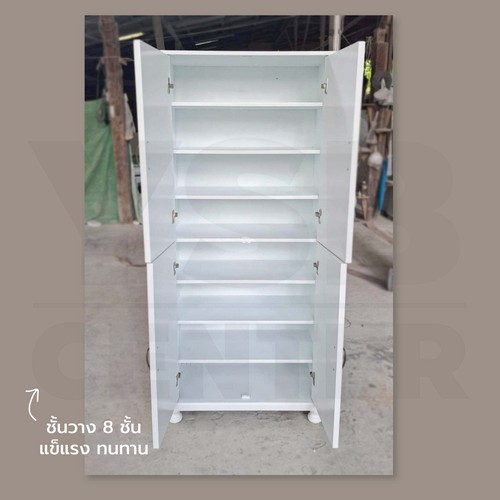 ชั้นวางรองเท้า ที่วางรองเท้า ตู้เก็บรองเท้า ชั้นวางอเนกประสงค์ 170 cm 8 ชั้น สีขาว PT018-35X80X170