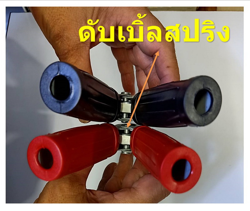 2 ชิ้น คลิปหนีบขั้วแบตเตอรี่ 6 นิ้ว รถยนต์ ทรงไทยคาร์โชวร์ ชุบเทาด้าน ปากสั้น