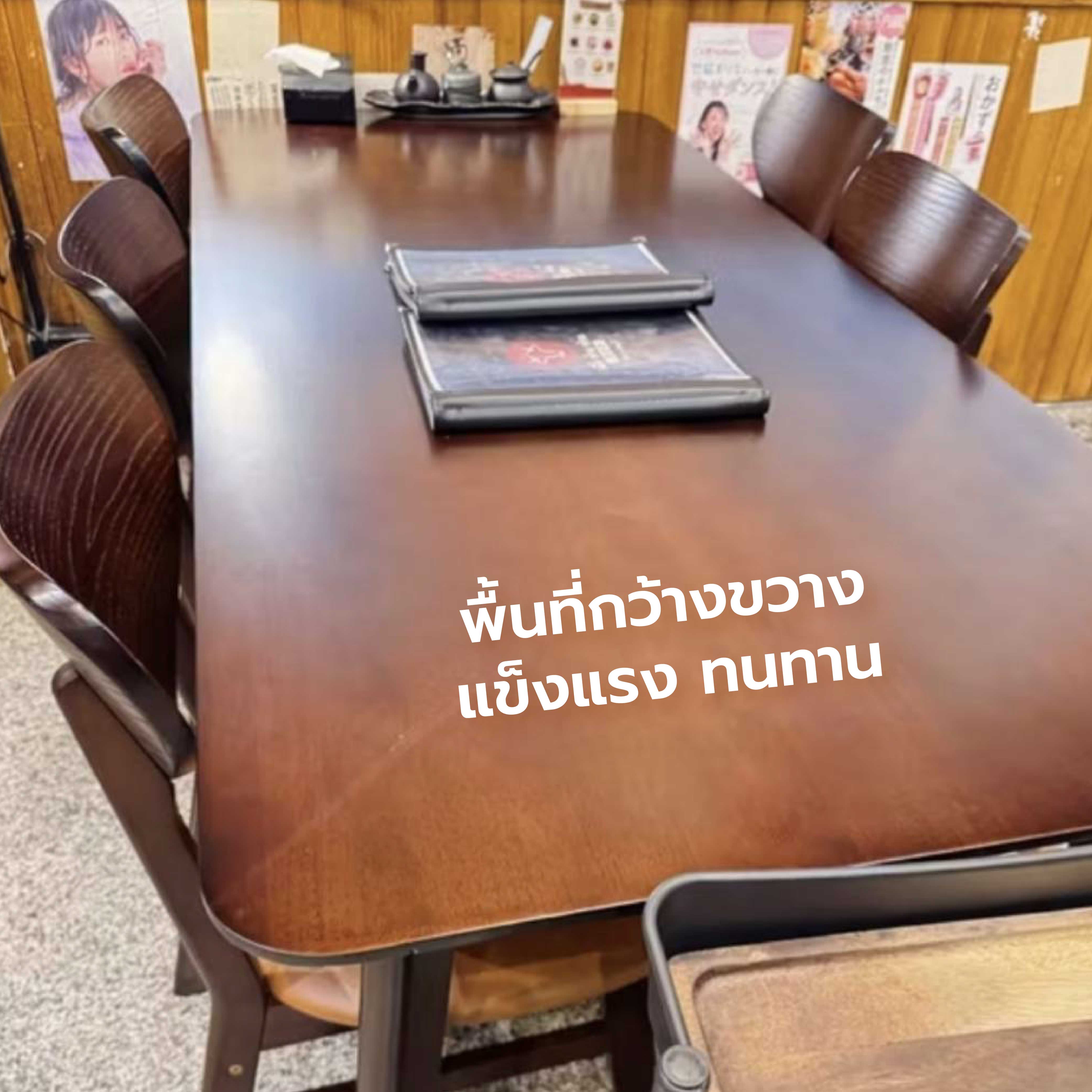 โต๊ะทานข้าว โต๊ะทานอาหาร โต๊ะไม้ยางพาราแท้ สีสวยเรียบเนียน