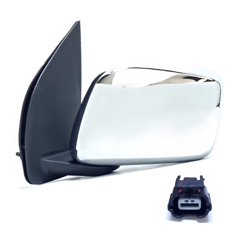 กระจกมองข้าง NISSAN NAVARA(นาวาร่า) D40 รุ่นปรับเลนส์ไฟฟ้า 3สาย ชุบโครเมียม ปี2007-2014 -ราคาต่อข้าง-