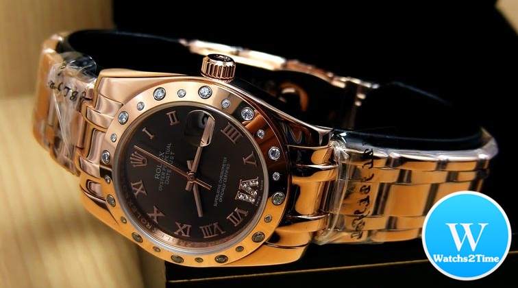 นาฬิกา Rolex Lady-Datejust Pearlmaster 31 mm. Everose gold and diamond
