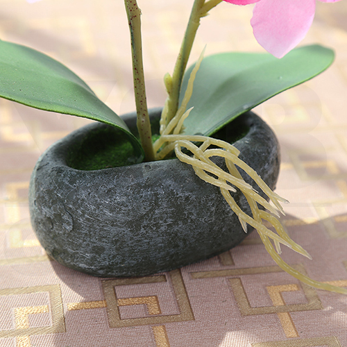 ต้นไม้ปลอม ต้นไม้แต่งบ้าน ดอกไม้พลาสติก ต้นไม้พลาสติก ดอกไม้ประดิษฐ์ (ต้นกล้วยไม้) ขนาด 9.5x8x19 CM.