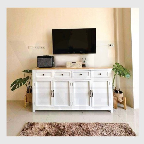 ตู้เก็บของเปิด-ปิด พร้อมลิ้นชักสไตล์มินิมอล 4 ประตู 4 ลิ้นชัก (ไม่ต้องประกอบ) PT028 - PT029