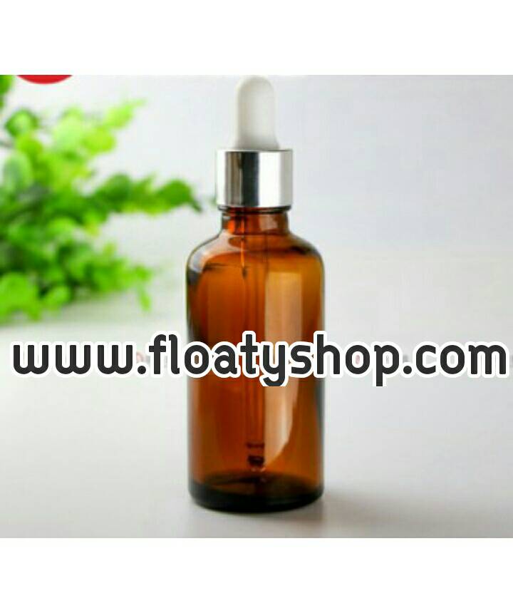 50ml ขวดแก้วสีชา ดรอปเปอร์