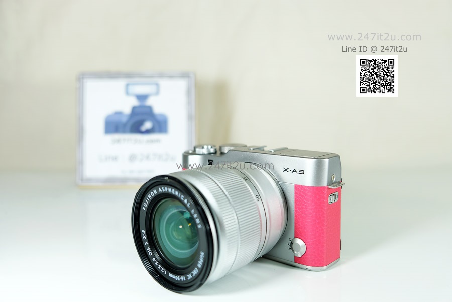 Fujifilm X-A3 พร้อมเลนส์ 16-50mm f3.5-5.6 สีชมพู