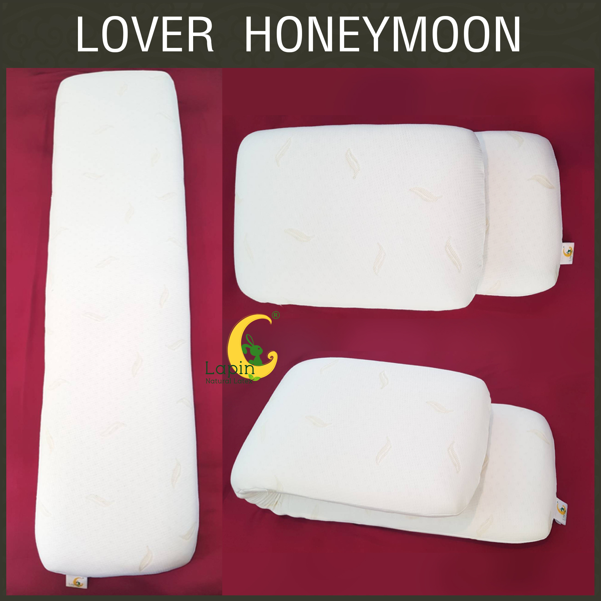 หมอนยางพาราแท้เพื่อสุขภาพ หมอนคู่รัก รุ่นฮันนีมูนใช้ยาว ๆ ไป 10 ปี สุดคุ้ม