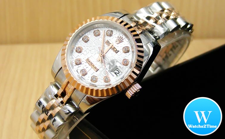 นาฬิกา Rolex Lady Datejust Jubilee 26 mm.& Men Size 36 mm. Steel Rose Gold 2K