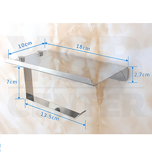 ที่ใส่กระดาษทิชชู สแตนเลส304 พร้อมที่วางมือถือ ในห้องน้ำ รุ่น C1M051-SUS304-K23
