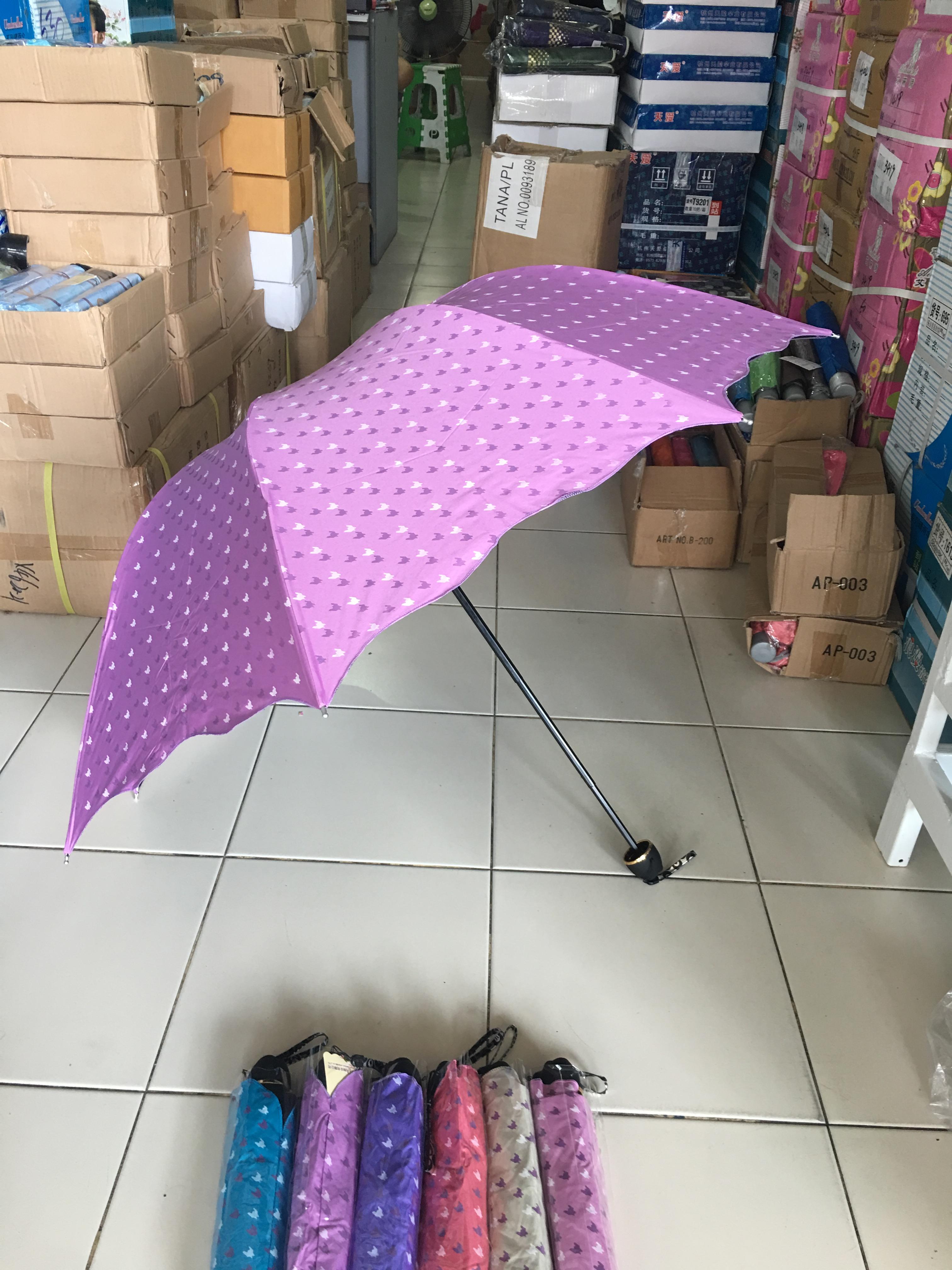 ร่มโค้งแฟชั่นยูวีดำ รหัส3413