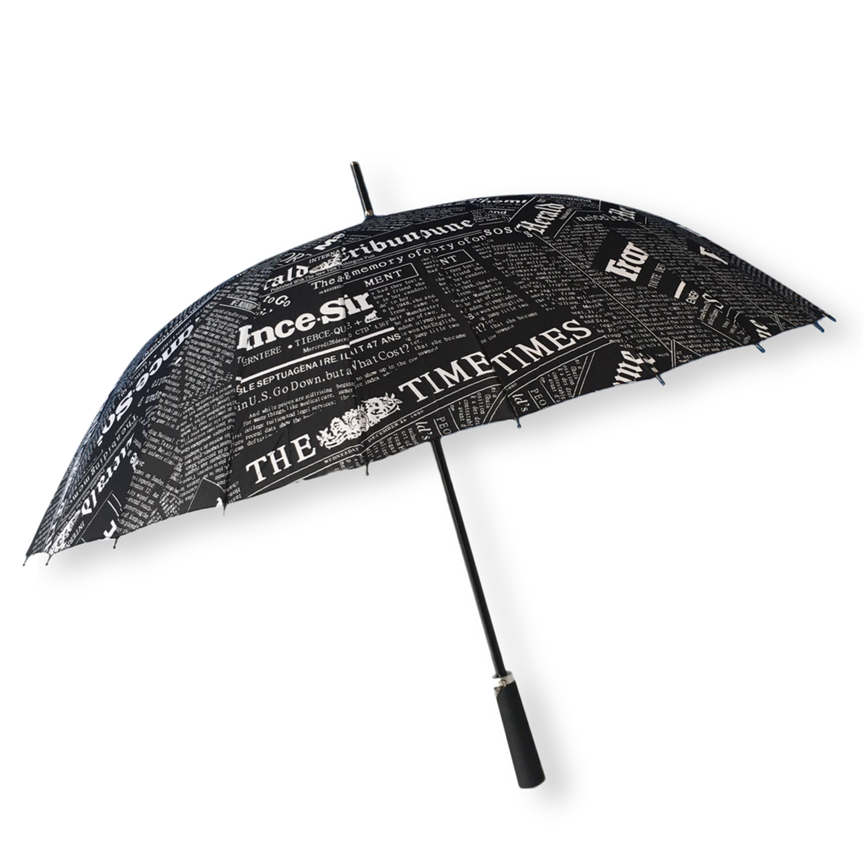 ร่มแฟชั่นตอนเดียวรายตัวหนังสือ ดำตรง 24 ก้าน23นิ้ว