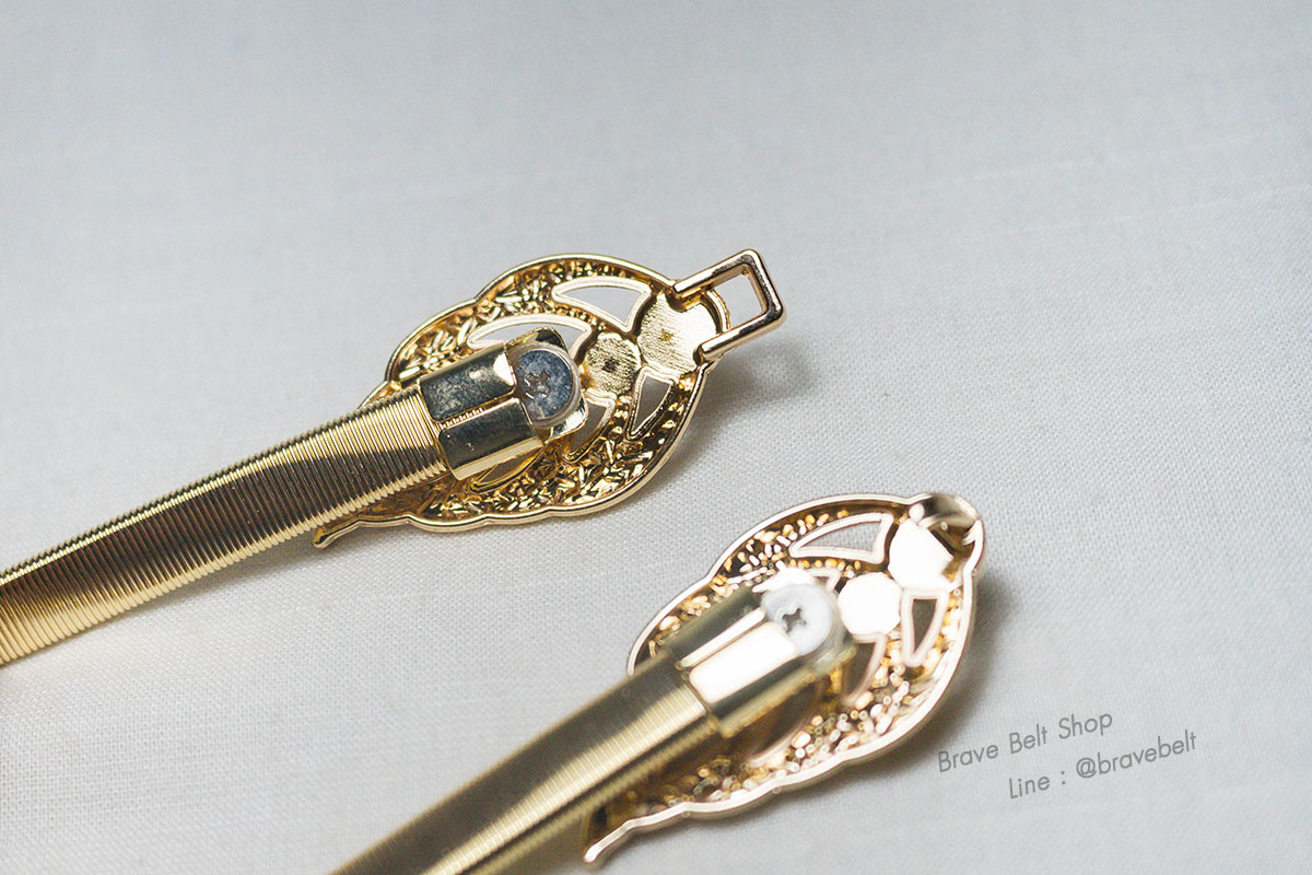 เข็มขัดรูปใบไม้ มีไข่มุกประดับสวยๆ