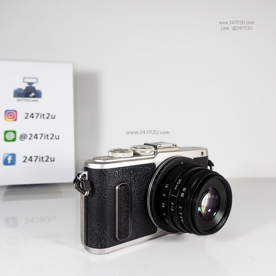 Olympus E-PL8 + เลนส์มือหมุน 35mm f1.6 สี silver