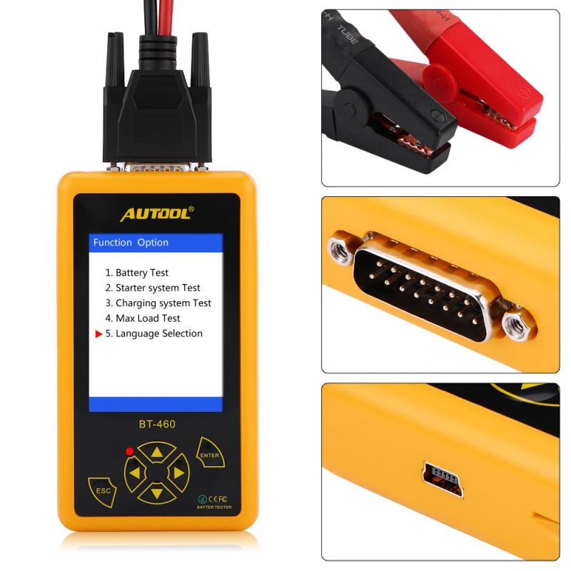 เครื่องวัดอายุแบตเตอรี่ AUTOOL BT-460 จอสี จอใหญ่ ภาษาไทย