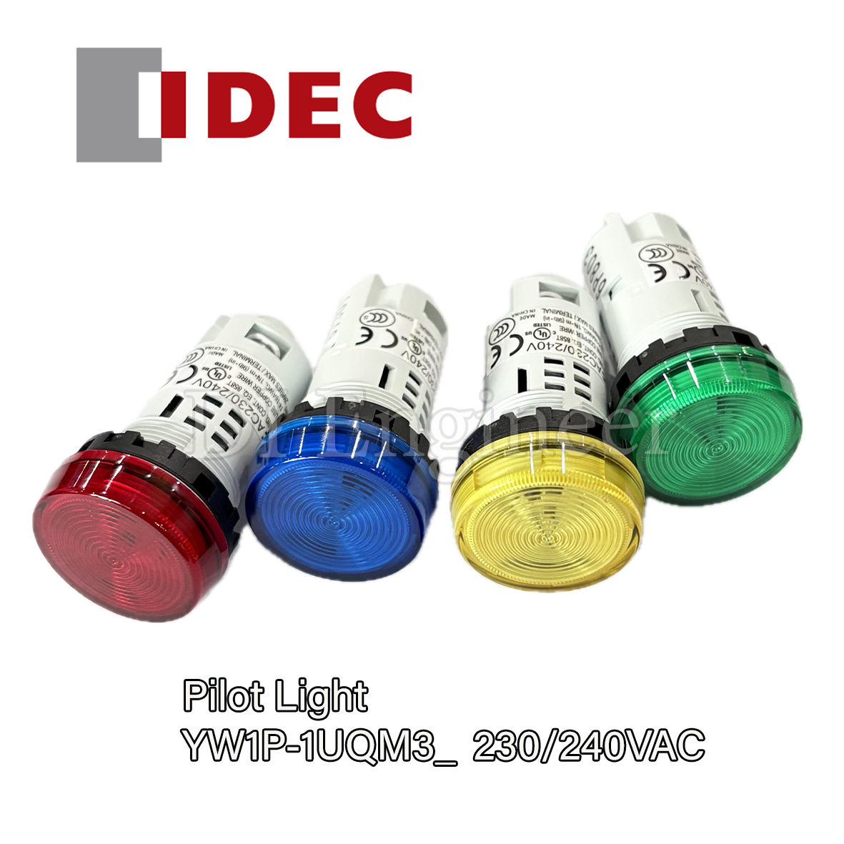 IDEC Pilot Light YW1P-1UQM3_ 230/240VAC
