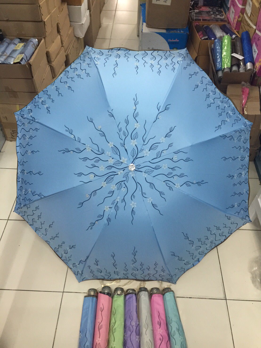 ร่มโค้งแฟชั่นยูวีดำ รหัส 9201