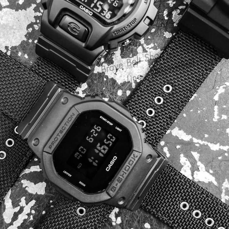 G Shock DW5600 หน้ายักษ์สีดำ สายนาโต้ AAA