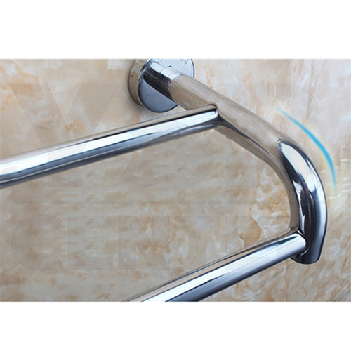 CASSA ราวแขวนผ้า สแตนเลส304 ราวคู่ ในห้องน้ำ แบบติดผนัง ท่อใหญ่ ขนาด80cm. รุ่น C1L012-SUS304-280