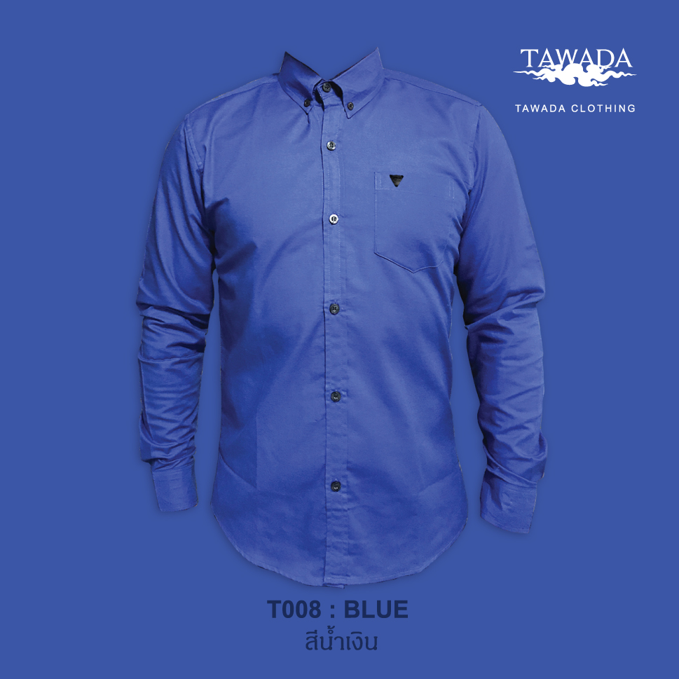 T008 สีน้ำเงิน STANDARD SLIM-FIT