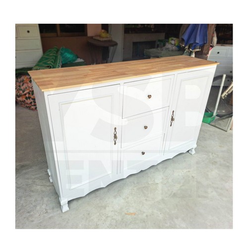 ตู้เก็บของ พร้อมลิ้นชักสไตล์มินิมอล รับน้ำหนักได้ดีเก็บของได้เยอะ (ไม่ต้องประกอบ) สีขาว PT017-TT40X150X80