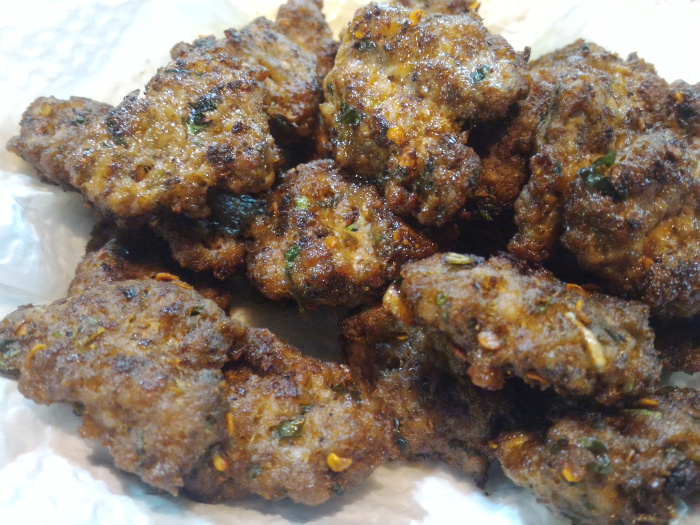 ลาบหมูทอด