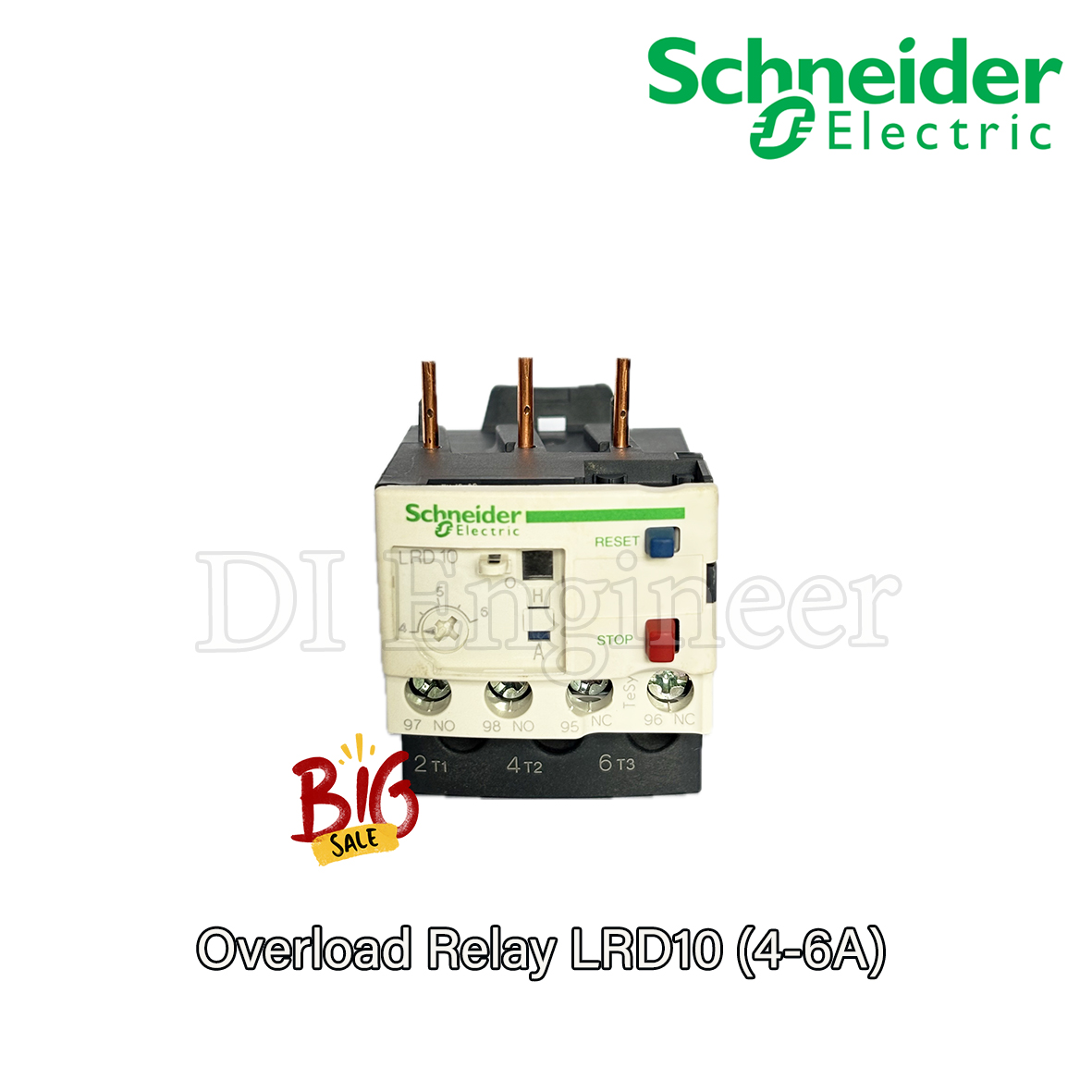 Schneider Overload Relay โอเวอร์โหลดรีเลย์ LRD10 (4A-6A) ไม่มีกล่อง
