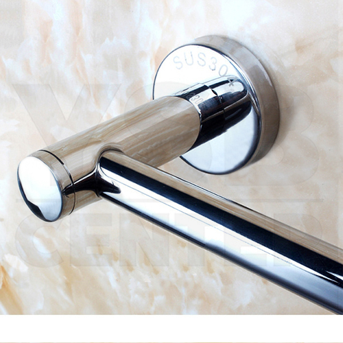 CASSA ราวแขวนผ้า สแตนเลส304 ราวเดี่ยว ในห้องน้ำ แบบติดผนัง ท่อใหญ่ ขนาด80cm. รุ่น C1L011-SUS304-180