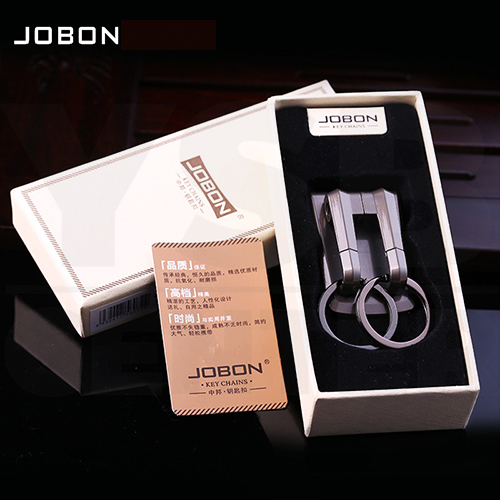 JOBON พวงกุญแจสองห่วงคล้องเข็มขัด หนีบได้สองห่วง เกรดพรีเมี่ยม หนาพิเศษ ถอดออกได้