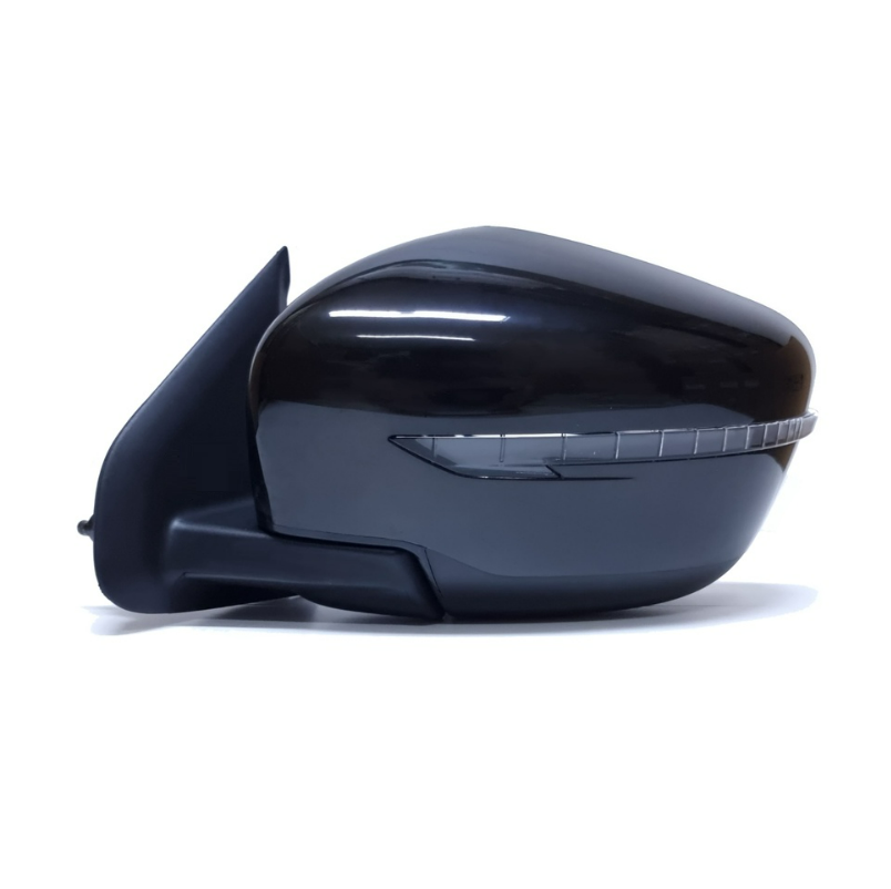 กระจกมองข้าง NISSAN NAVARA NP300(เอ็นพี300) รุ่นปรับ+พับไฟฟ้า มีไฟเลี้ยว 7สาย สีดำ(งานไม่ทำสี) ปี2015-2020 -ราคาต่อข้าง-